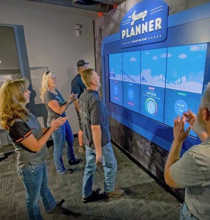 Guests Using Interactive Jump Planner Experience