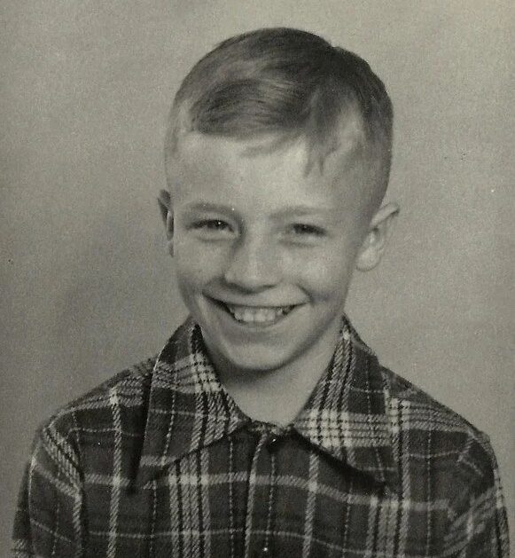 Young Evel Knievel in Black And White Portrait