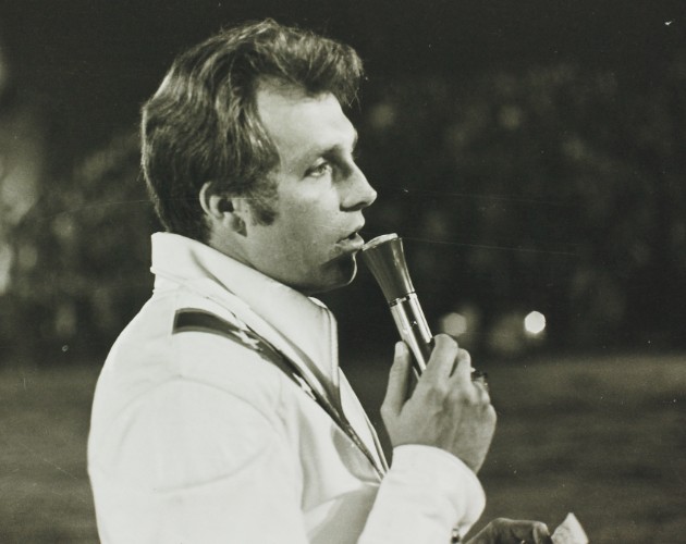 Evel Knievel Speaking Into Microphone