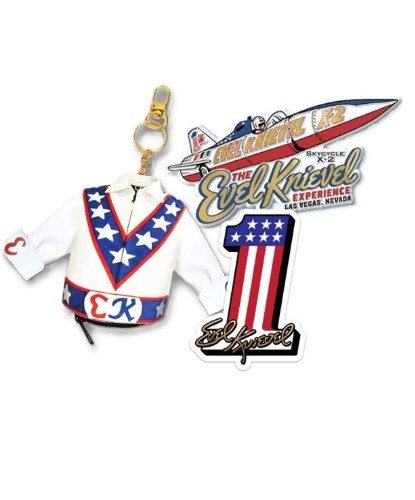 Evel Knievel Experience Stickers And Keychain